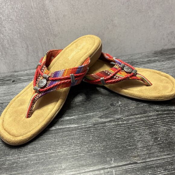 NEW MINNIE TONKA Flip Flop Sandals Sz 9 Women 500982 Aztec - Picture 3 of 7